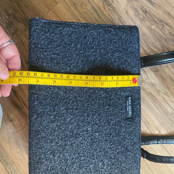 Kate Spade Wool Grey shoulder Purse Bag - Picture 7 of 9